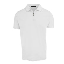Polo avec fermeture éclair pour homme par Robert Barakett | Georgia RB01030 Blanc | Machemise.ca, vêtements mode pour hommes