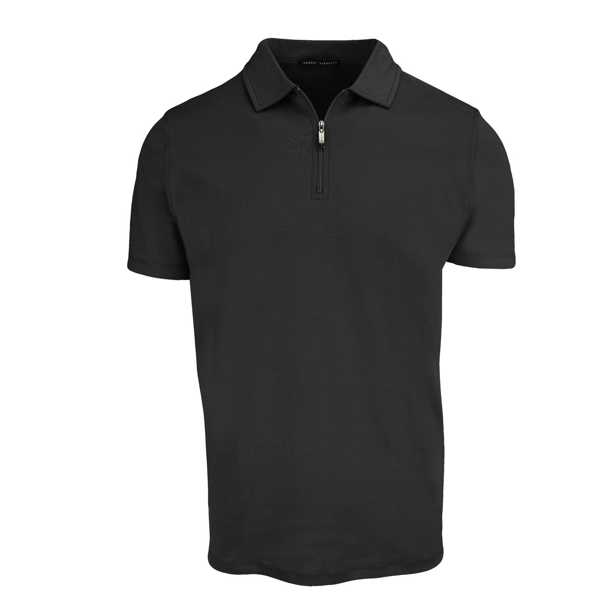 Polo avec fermeture éclair pour homme par Robert Barakett | Georgia RB01030 Noir | Machemise.ca, vêtements mode pour hommes
