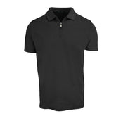 Polo avec fermeture éclair pour homme par Robert Barakett | Georgia RB01030 Noir | Machemise.ca, vêtements mode pour hommes