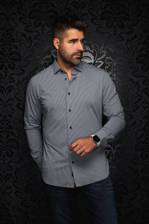 Chemise en nylon pour homme par Au Noir | SALENTO Noir | Machemise.ca, inventaire complet de la marque Au Noir