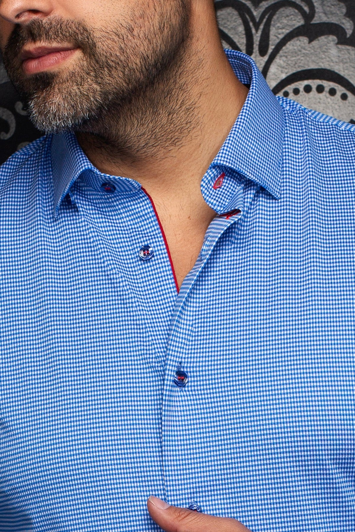Chemise en nylon pour homme par Au Noir | SALENTO Bleu | Machemise.ca, inventaire complet de la marque Au Noir