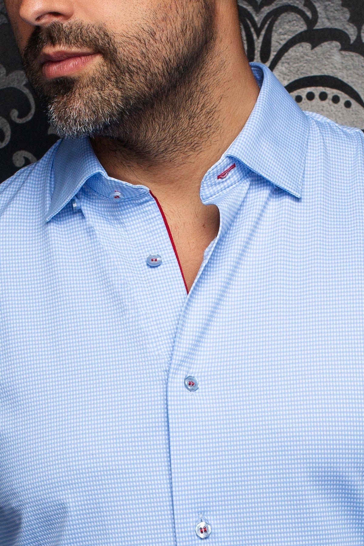 Chemise en nylon pour homme par Au Noir | SALENTO Bleu Clair | Machemise.ca, inventaire complet de la marque Au Noir