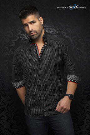 Chemise manches longues en Knit pour homme par Au Noir | SAUTOR Noir | Machemise, inventaire complet de la marque Au Noir