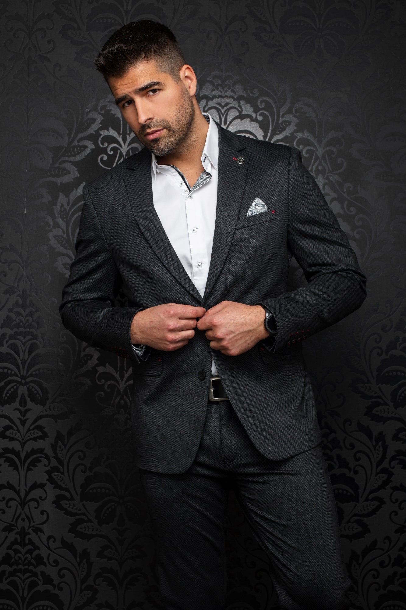 Veston pour homme par Au Noir | SCOTT DK GREY | Machemise, vêtements mode pour hommes