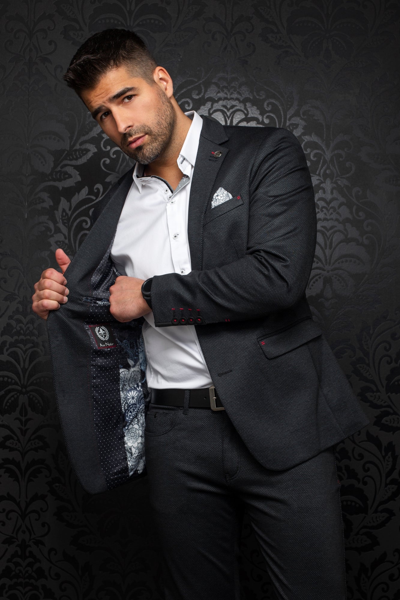 Veston pour homme par Au Noir | SCOTT DK GREY | Machemise, vêtements mode pour hommes