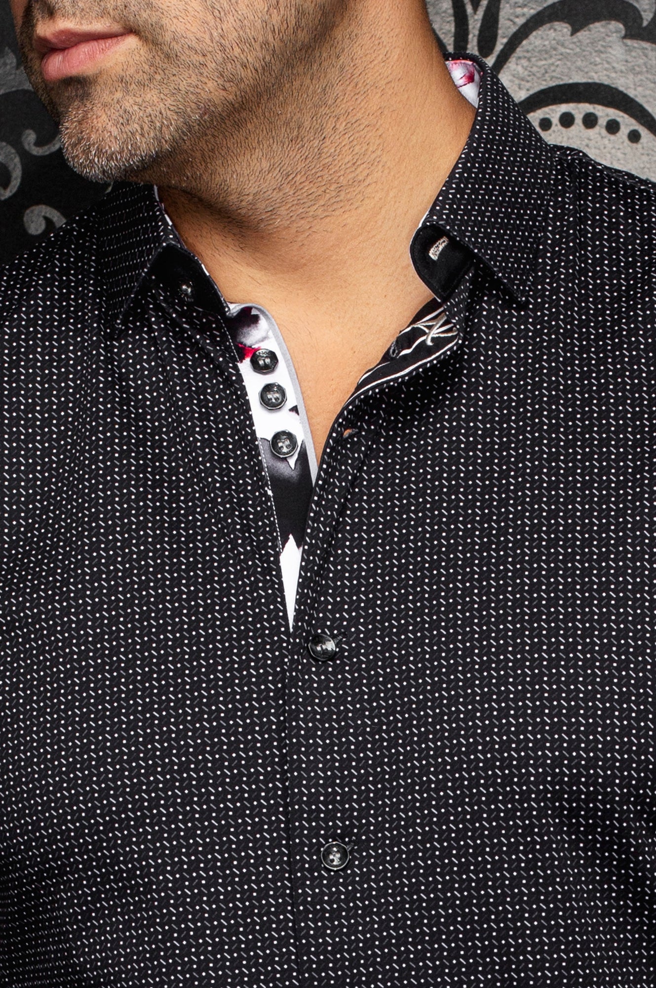 Chemise manches longues en Knit extensible pour homme par Au Noir | STONEHILL Noir | Machemise.ca, inventaire complet de la marque Au Noir