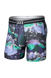 Sous-vêtement ajusté noir imprimé avec taille SAXX et motif orques pour homme, vue isolée de face