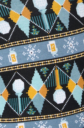 Saxx men's black winter boxer briefs, detail view