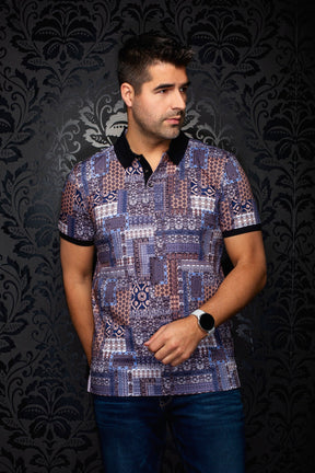 Polo pour homme par Au Noir | TIKAL Indigo | Machemise.ca, inventaire complet de la marque Au Noir