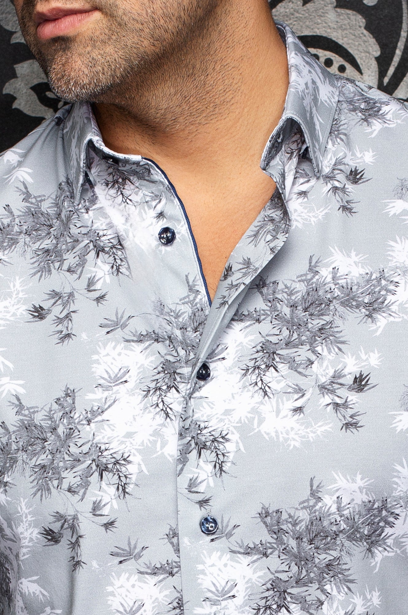 Chemise manches longues en Knit extensible pour homme par Au Noir | TIMOTHY Sauge | Machemise.ca, inventaire complet de la marque Au Noir