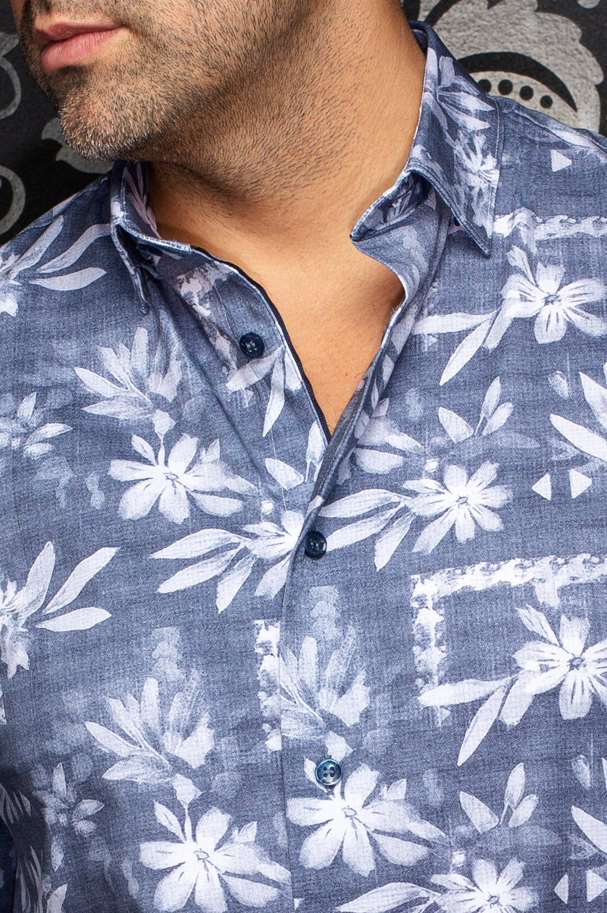 Chemise manches longues en Knit extensible pour homme par Au Noir | TRAVIS Denim | Machemise.ca, inventaire complet de la marque Au Noir