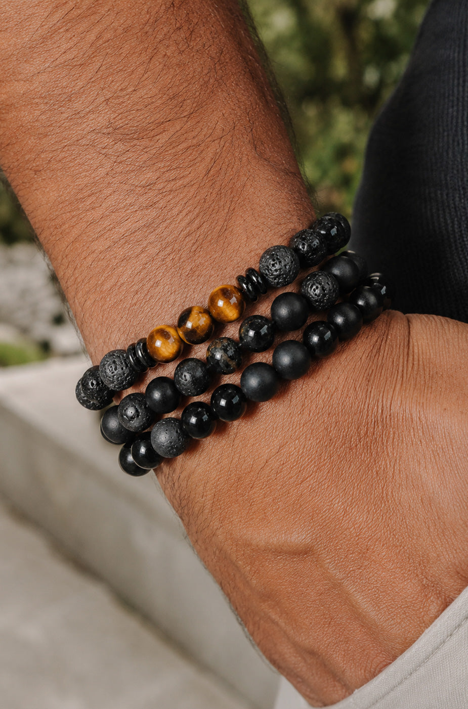Bracelet pour homme par Au Noir, détail