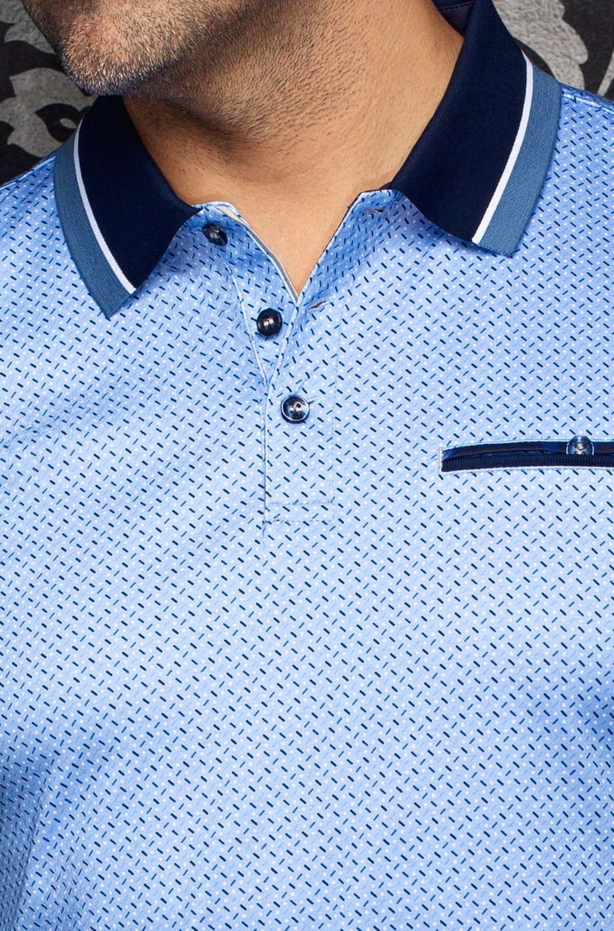 Polo pour homme par Au Noir | WESTBROOK Bleu Pâle | Machemise.ca, inventaire complet de la marque Au Noir