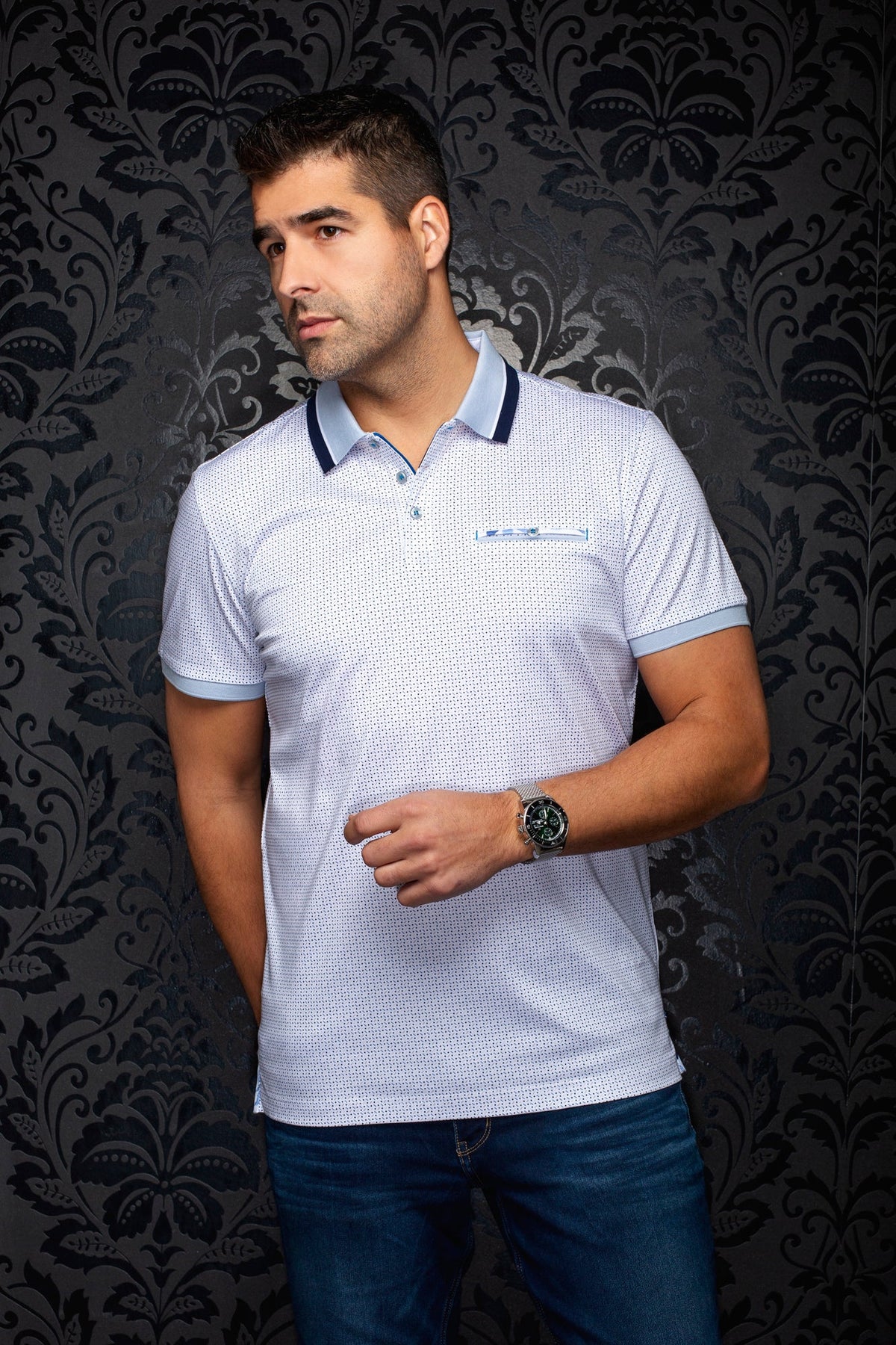Polo pour homme par Au Noir | WESTBROOK Blanc | Machemise.ca, inventaire complet de la marque Au Noir