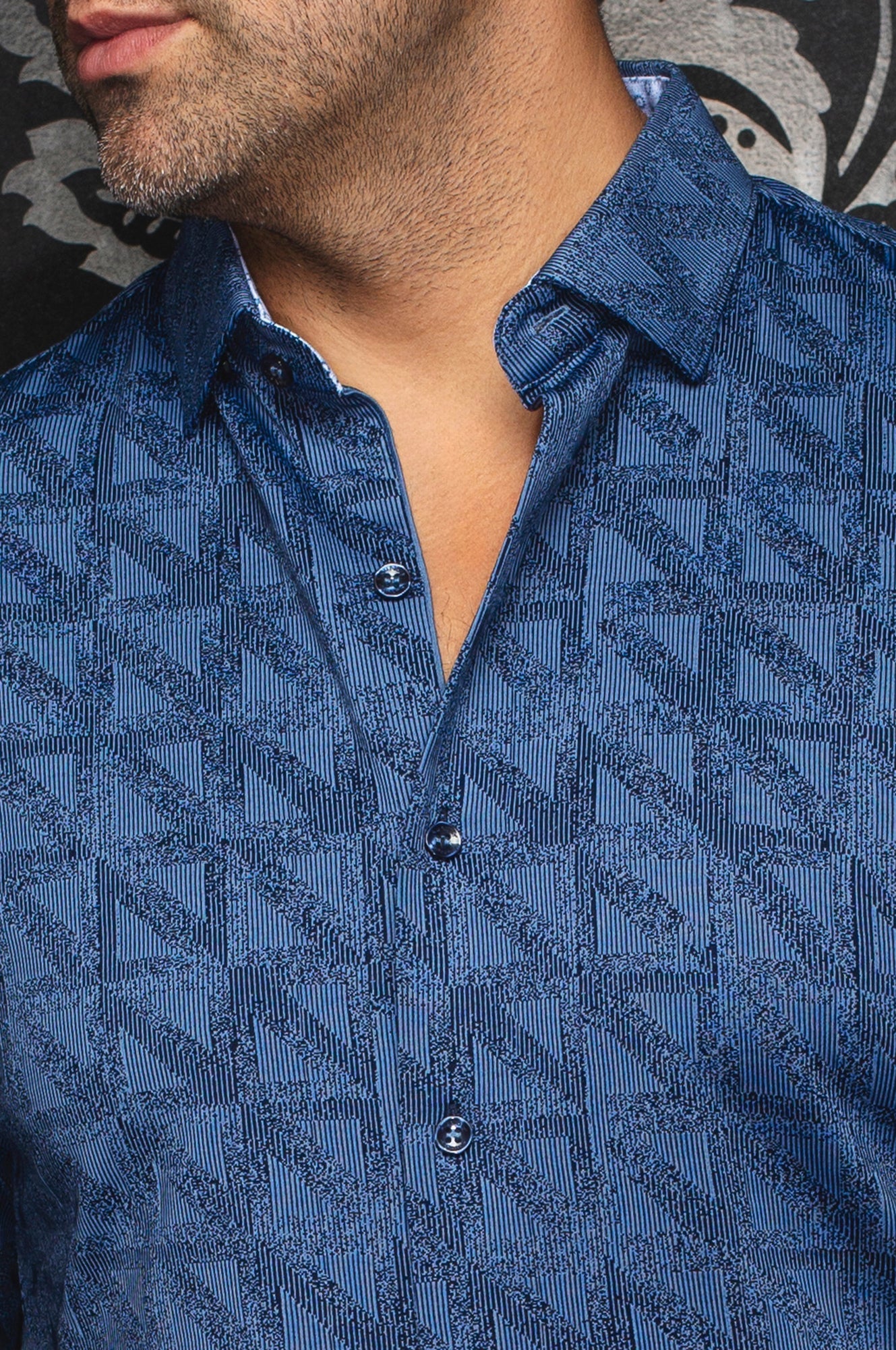 Chemise manches longues en Knit extensible pour homme par Au Noir | YUCCA Marine | Machemise.ca, inventaire complet de la marque Au Noir