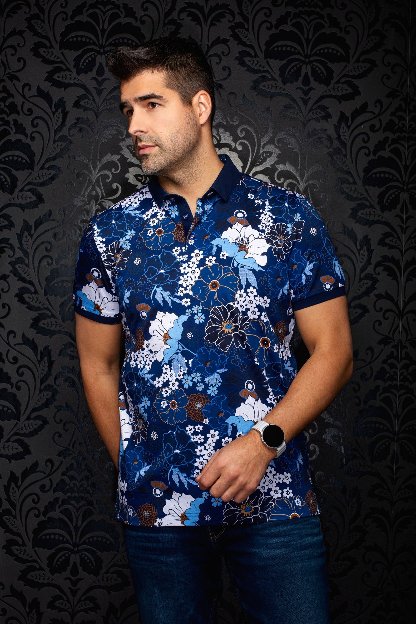 Polo pour homme par Au Noir | ZANZIBAR Marine | Machemise.ca, inventaire complet de la marque Au Noir