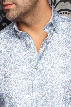 Chemise manches longues en Knit extensible pour homme par Au Noir | TITO Bleu Ciel | Machemise.ca, inventaire complet de la marque Au Noir