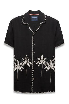 Chemise manches courtes pour homme par Psycho Bunny | MT0300139 Noir | Machemise.ca, vêtements mode pour hommes