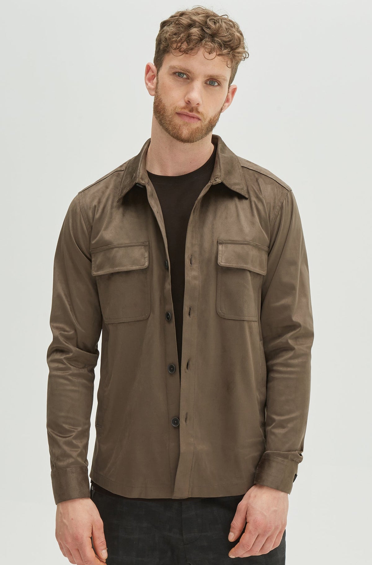 Surchemise avec poche plaquée pour homme par Robert Barakett | Renoir RB21027 Vert Sol | Machemise.ca, vêtements mode pour hommes