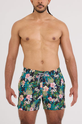 Maillot short pour homme par Saxx | SXSW03L Champ D'Ananas Noir | Machemise.ca, vêtements mode pour hommes