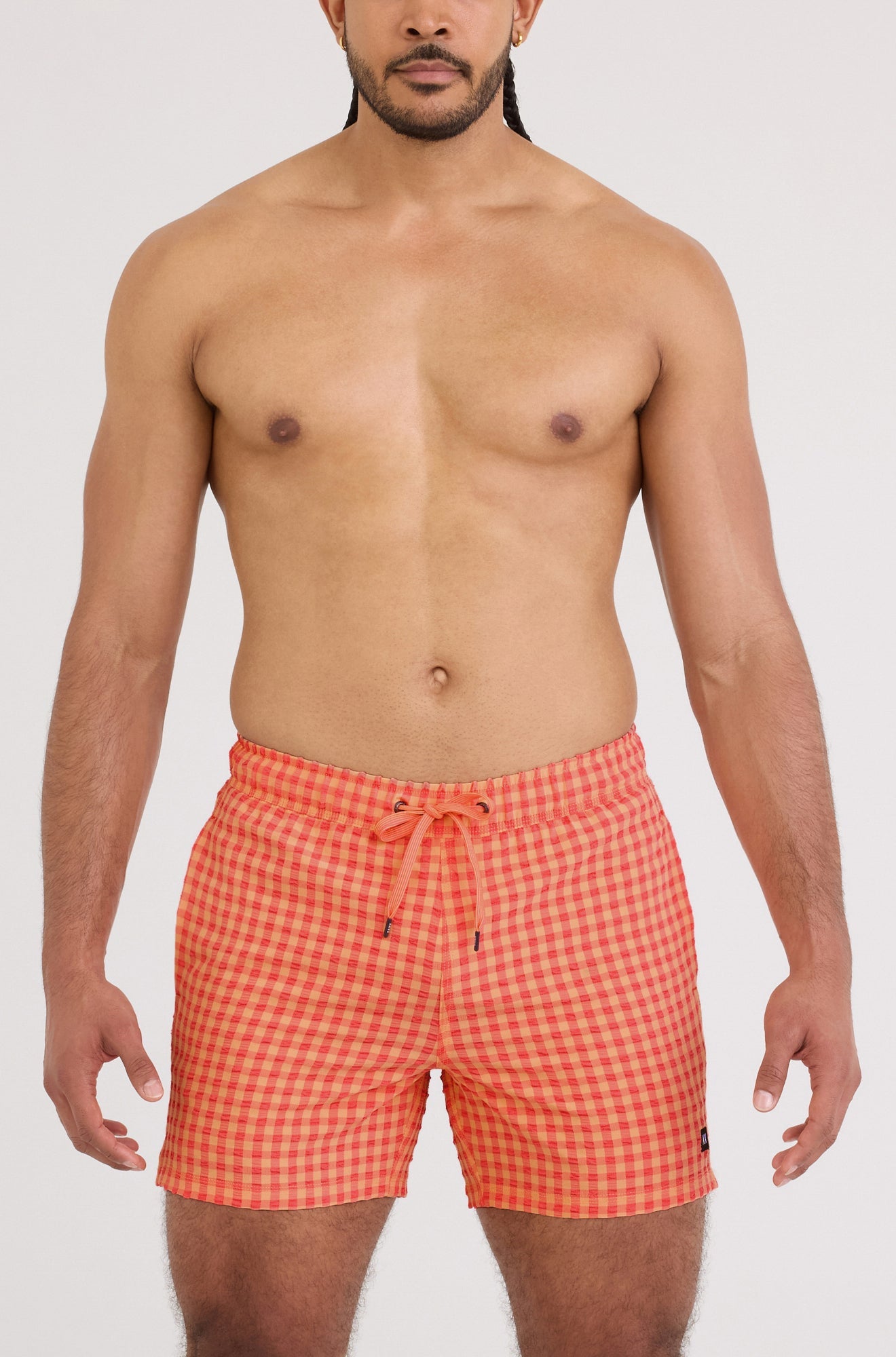 Maillot short pour homme par Saxx | SXSW03L Vichy Pêche | Machemise.ca, vêtements mode pour hommes