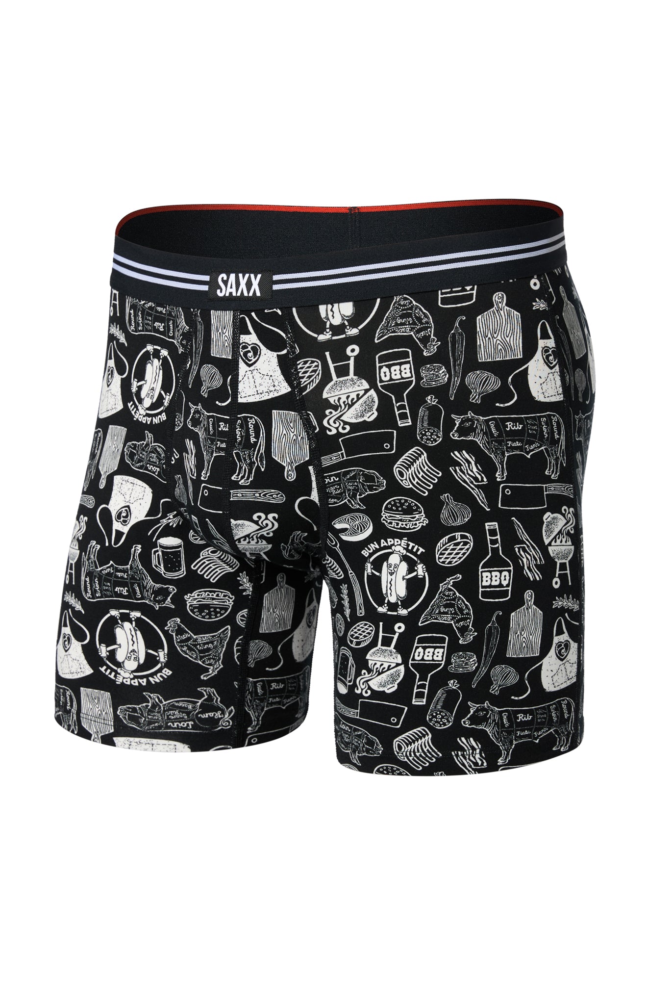 Boxer pour homme par Saxx | SXVX24F Bon Appétit Noir | Machemise.ca, vêtements mode pour hommes