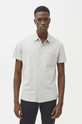 Chemise manches courtes en Knit pour homme par Robert Barakett | Whitner RB21083 Gris | Machemise.ca, vêtements mode pour hommes