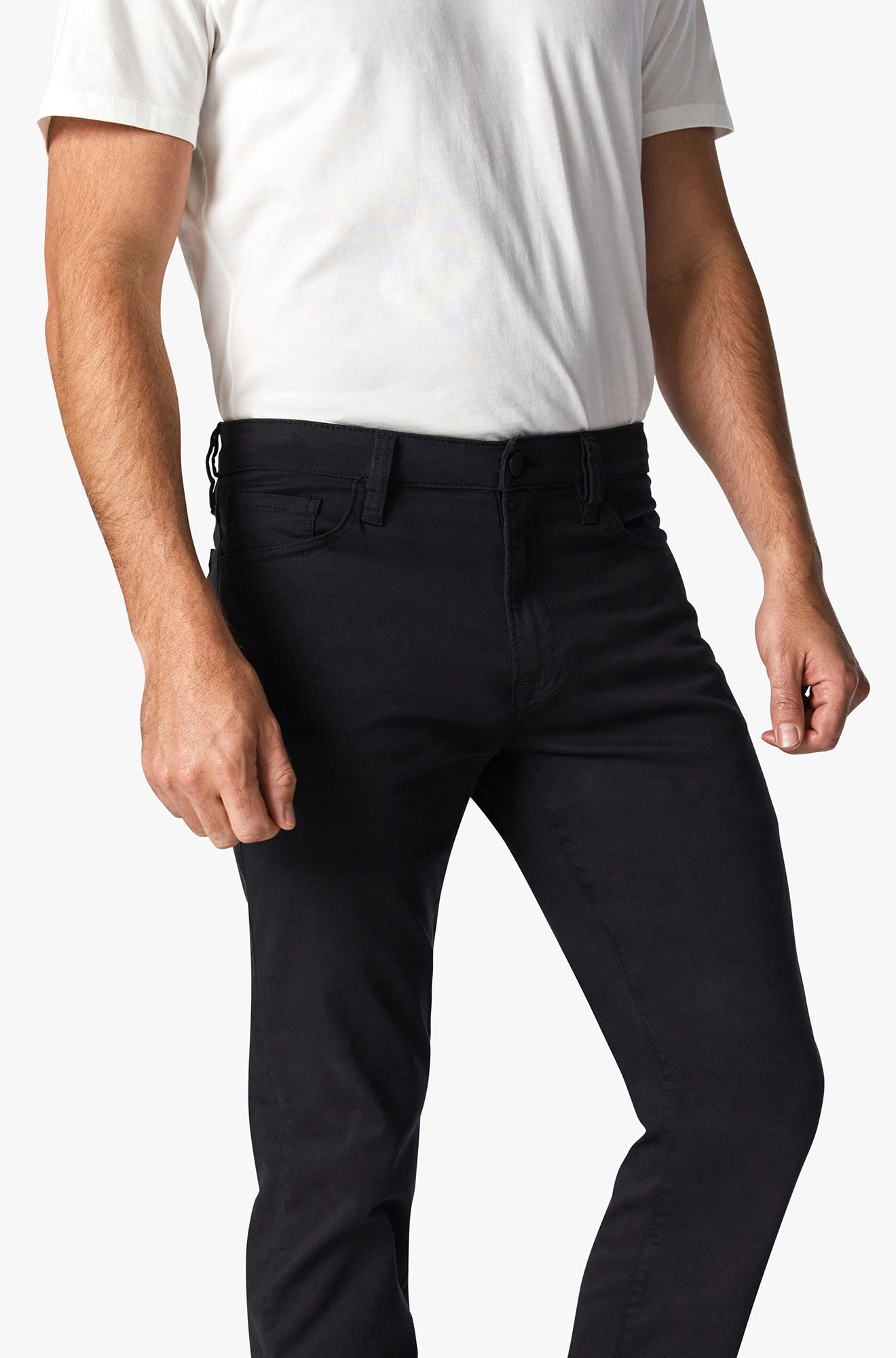 Pantalon pour homme par 34 Heritage | Courage/H0031018613 Sergé Noir/Black Twill | Machemise.ca, vêtements mode pour hommes