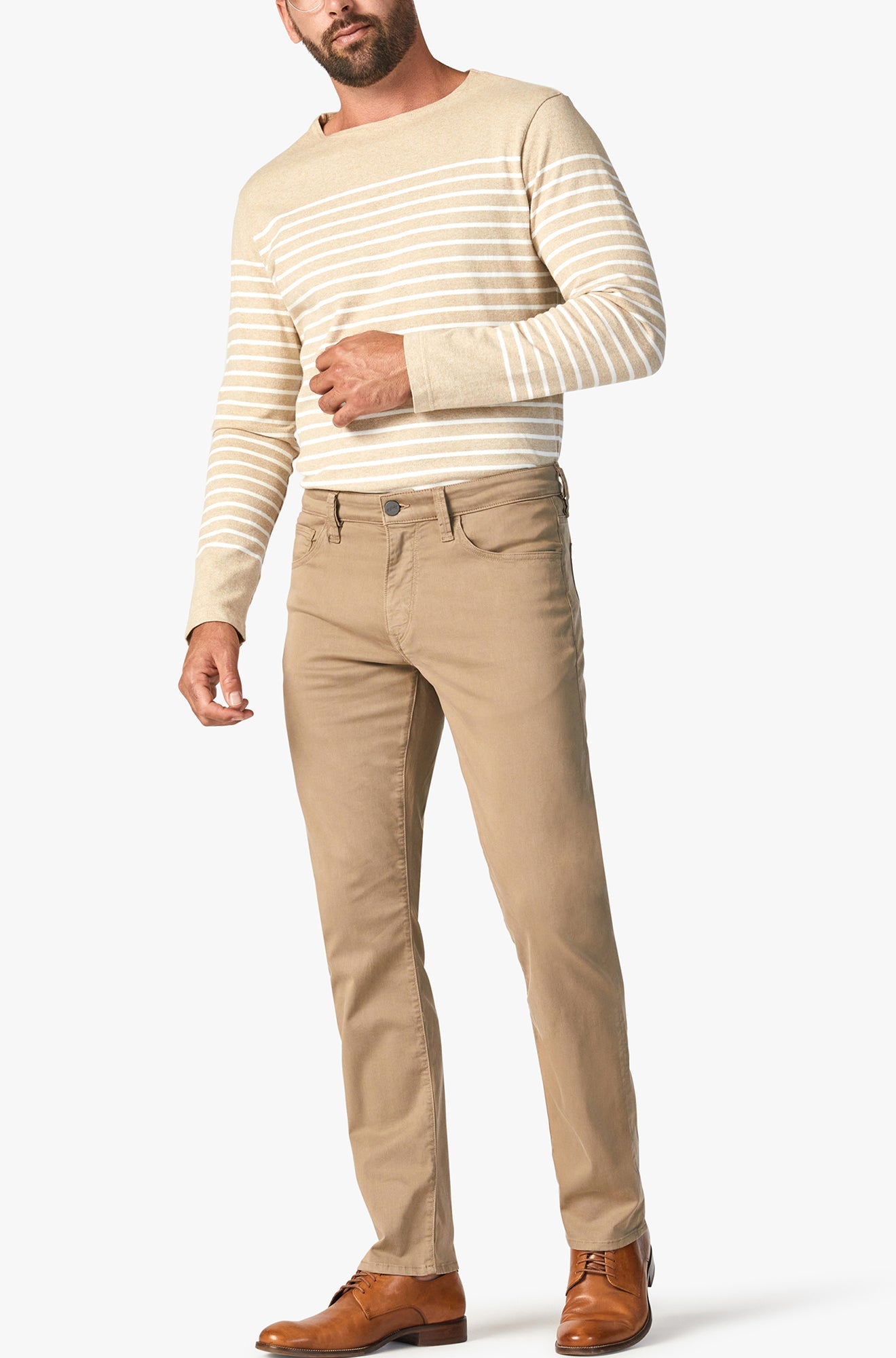 Pantalon pour homme par 34 Heritage | Courage/H0031080290 Sergé Noix Grillées/Roasted Cashew Twill | Machemise.ca, vêtements mode pour hommes