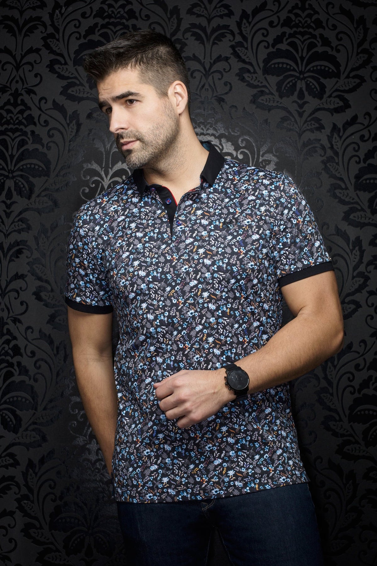 Polo pour homme par Au Noir | ADAMO Noir | Machemise.ca, inventaire complet de la marque Au Noir