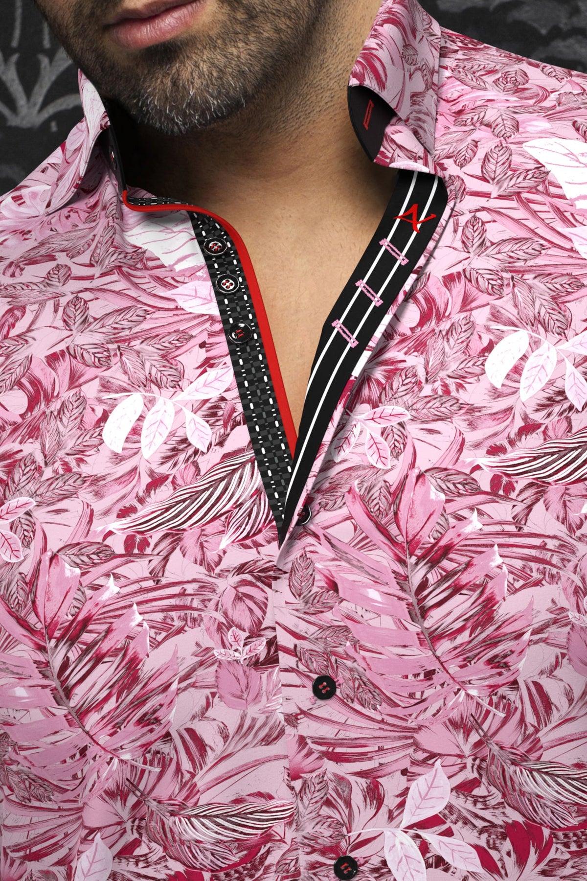 Chemise manches longues en Knit pour homme par Au Noir | ADRIEN Rose | Machemise.ca, inventaire complet de la marque Au Noir