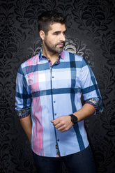 Chemise manches longues en Knit pour homme par Au Noir | AMADEUS Bleu Clair | Machemise.ca, inventaire complet de la marque Au Noir