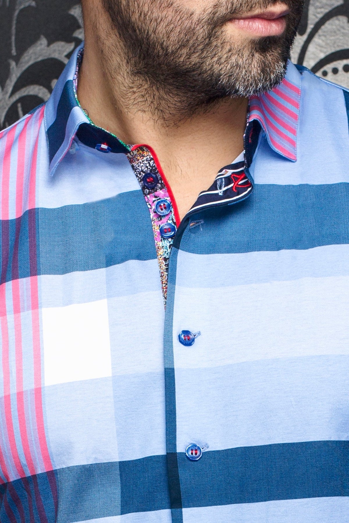 Chemise manches longues en Knit pour homme par Au Noir | AMADEUS Bleu Clair | Machemise.ca, inventaire complet de la marque Au Noir