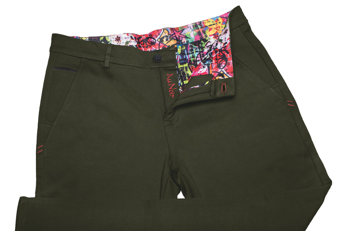 Pantalon pour homme par Au Noir | BERETTA Olive | Machemise.ca, inventaire complet de la marque Au Noir