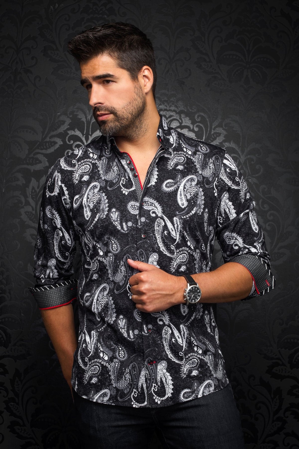 Chemise manches longues pour homme par Au Noir | DECCAN Noir/black | Machemise.ca, inventaire complet de la marque Au Noir