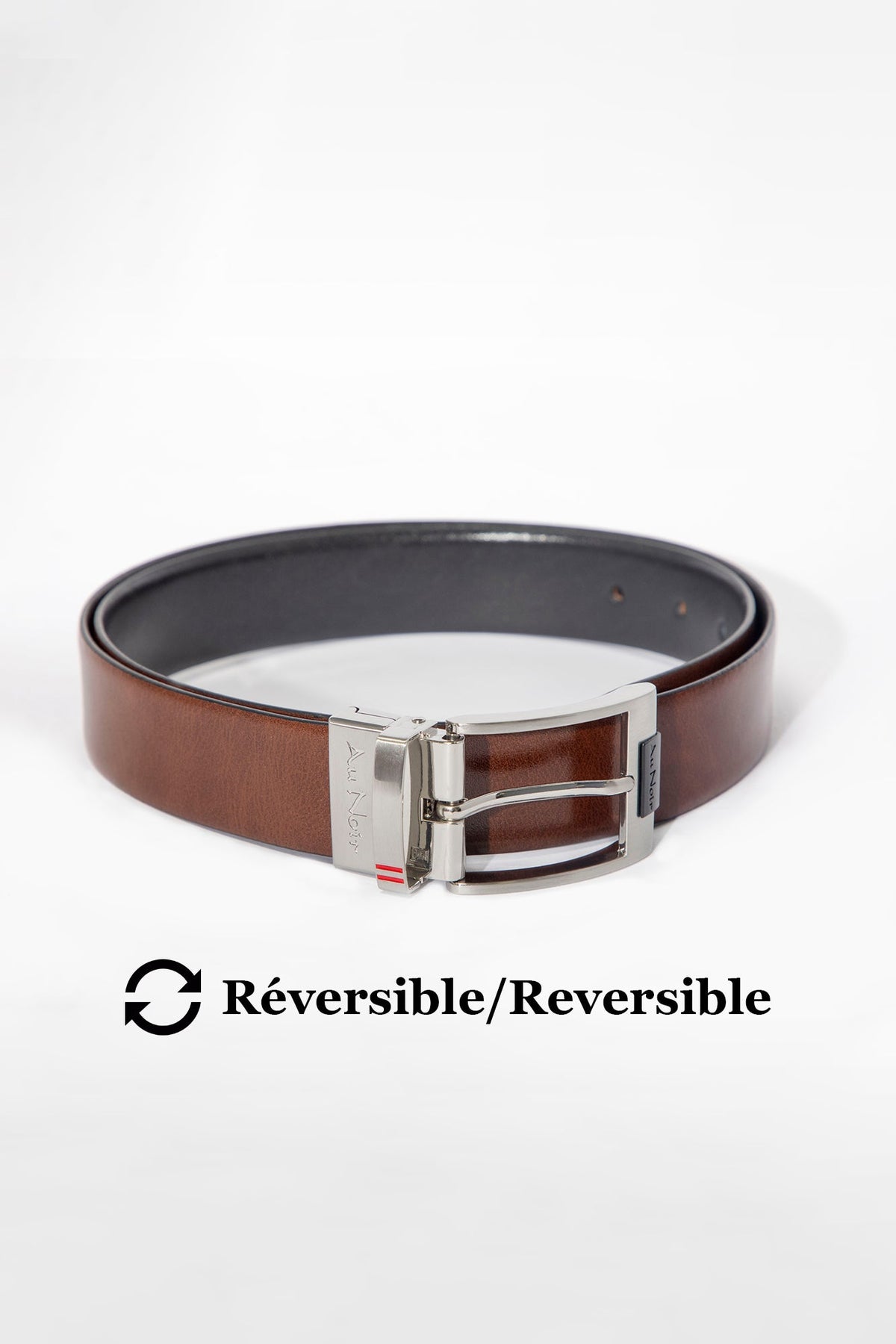 Ceinture pour homme par Au Noir | DESOTO Noir Brun Brossé | Machemise.ca, inventaire complet de la marque Au Noir