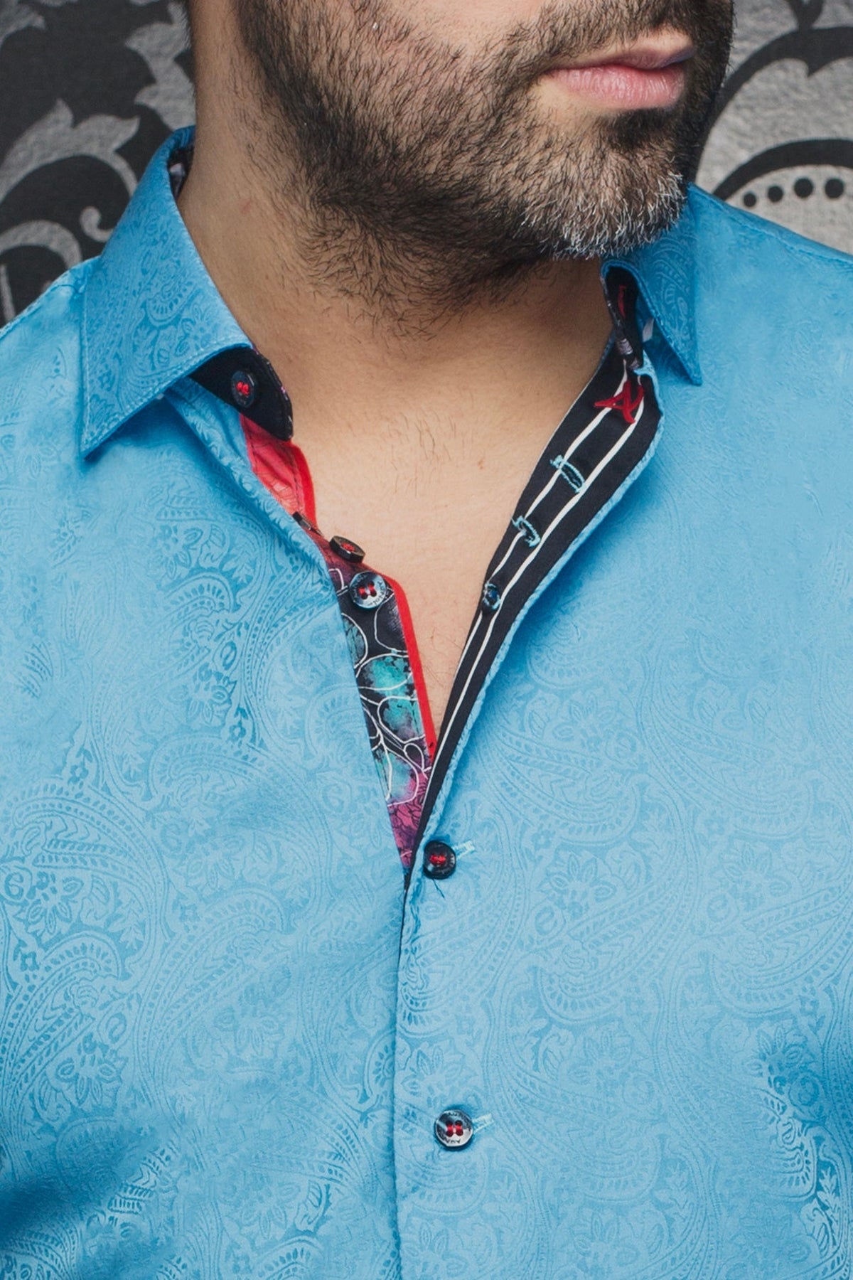Chemise manches courtes pour homme par Au Noir | DONIZETTI(SS) Turquoise | Machemise.ca, inventaire complet de la marque Au Noir