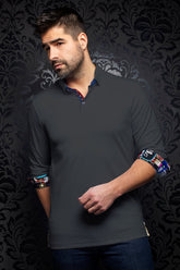 Polo pour homme par Au Noir | FALCON Gris Med/med grey | Machemise.ca, inventaire complet de la marque Au Noir