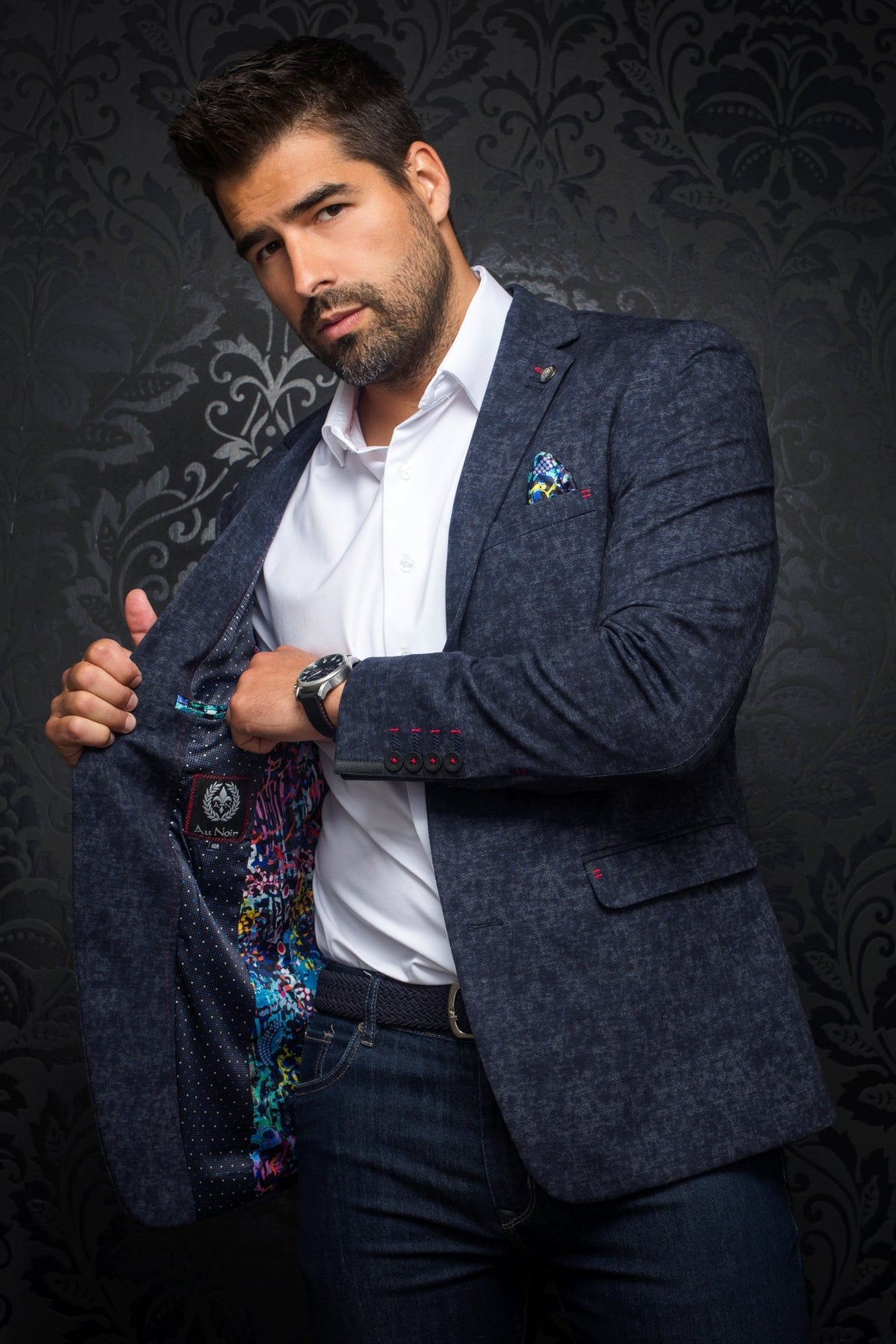 Veston pour homme par Au Noir | HARDY Minuit/midnight | Machemise.ca, inventaire complet de la marque Au Noir