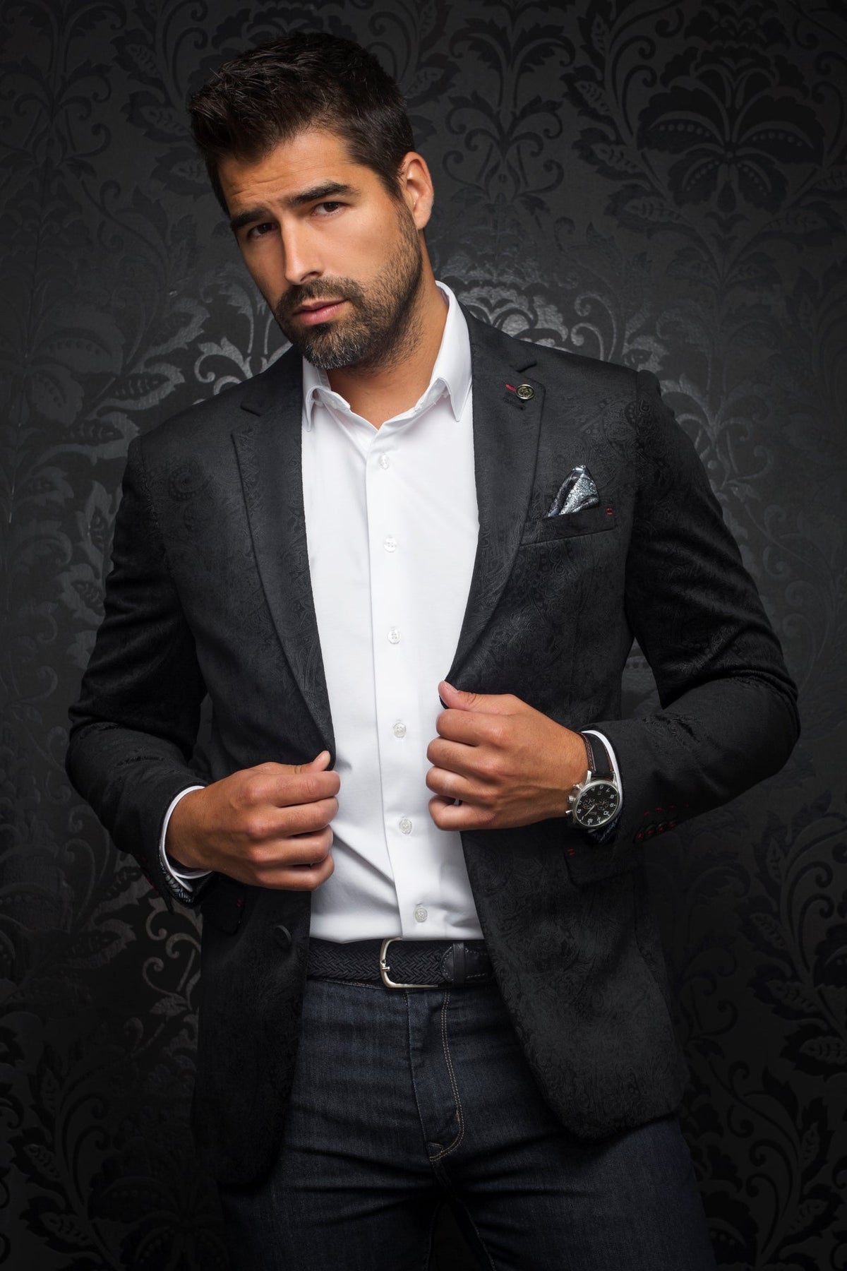Veston pour homme par Au Noir | JACKMAN Gris Noir/black | Machemise.ca, inventaire complet de la marque Au Noir