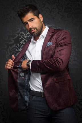Veston pour homme par Au Noir | JACKMAN Bourgogne/burgundy | Machemise.ca, inventaire complet de la marque Au Noir
