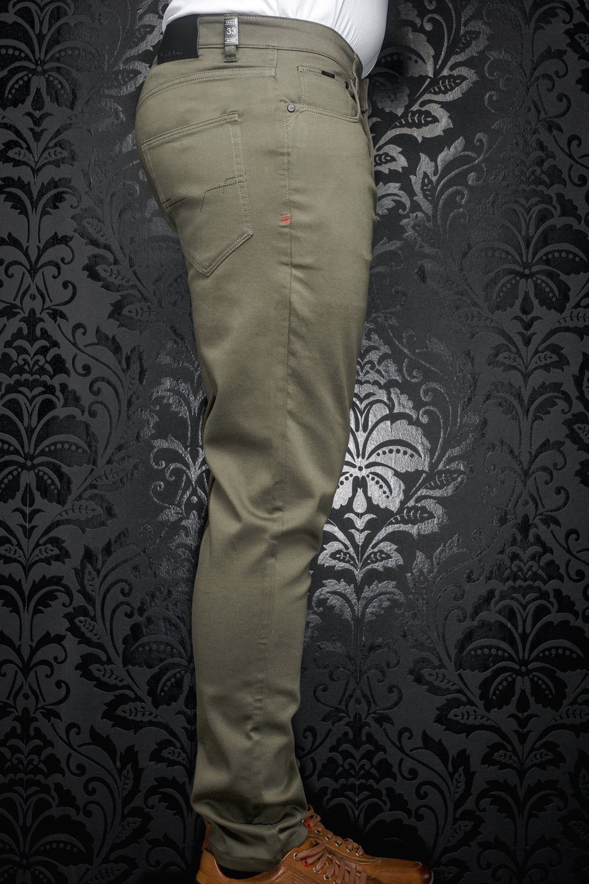 Jeans pour homme par Au Noir | JOHNNY-SKC Olive | Machemise.ca, inventaire complet de la marque Au Noir