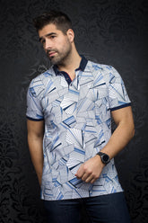 Polo pour homme par Au Noir | KIPLING WhITE LT BLUE | Machemise.ca, inventaire complet de la marque Au Noir