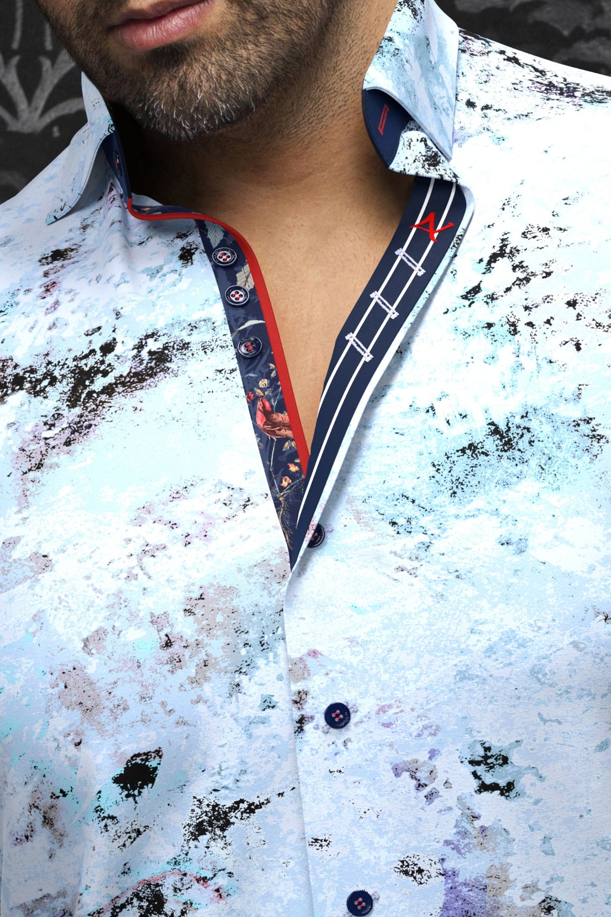 Chemise manches longues pour homme par Au Noir | MAGNANI Bleu Clair | Machemise.ca, inventaire complet de la marque Au Noir