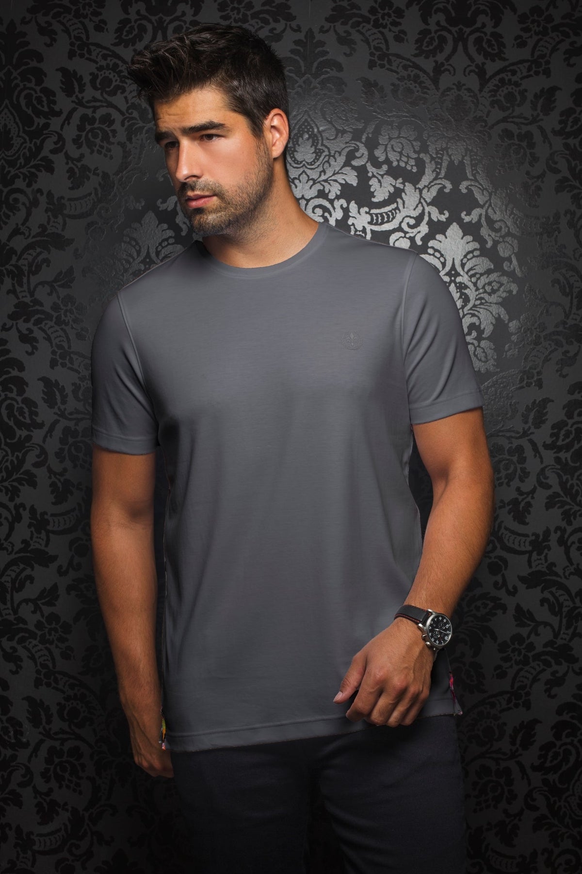 Chandail pour homme par Au Noir | C-MICHAEL Gris Med/med grey | Machemise.ca, inventaire complet de la marque Au Noir