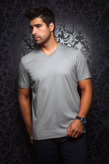 Chandail pour homme par Au Noir | V-MICHAEL Lt-Gris/lt grey | Machemise.ca, inventaire complet de la marque Au Noir