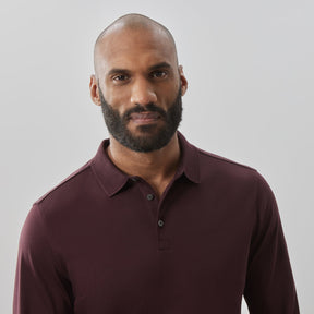 Polo honeycomb pour homme par Robert Barakett | Georgia RB01384 Cabernet | Machemise.ca, vêtements mode pour hommes