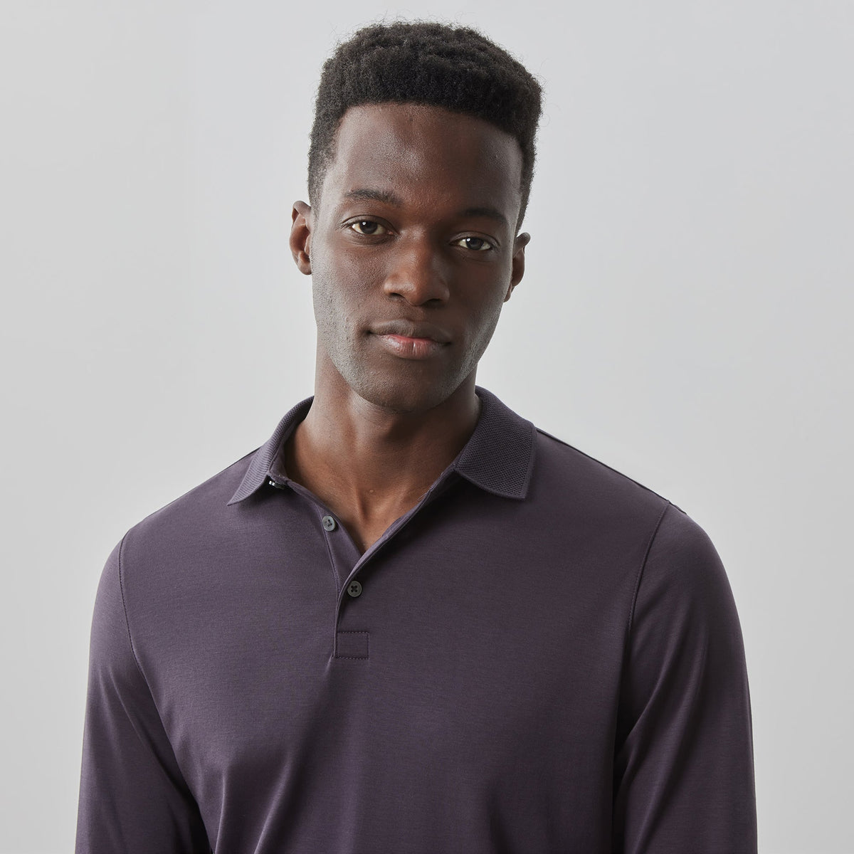 Polo honeycomb pour homme par Robert Barakett | Georgia RB01384 Aubergine | Machemise.ca, vêtements mode pour hommes