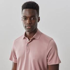 Polo honeycomb pour homme par Robert Barakett | Georgia RB11016 Corail | Machemise.ca, vêtements mode pour hommes