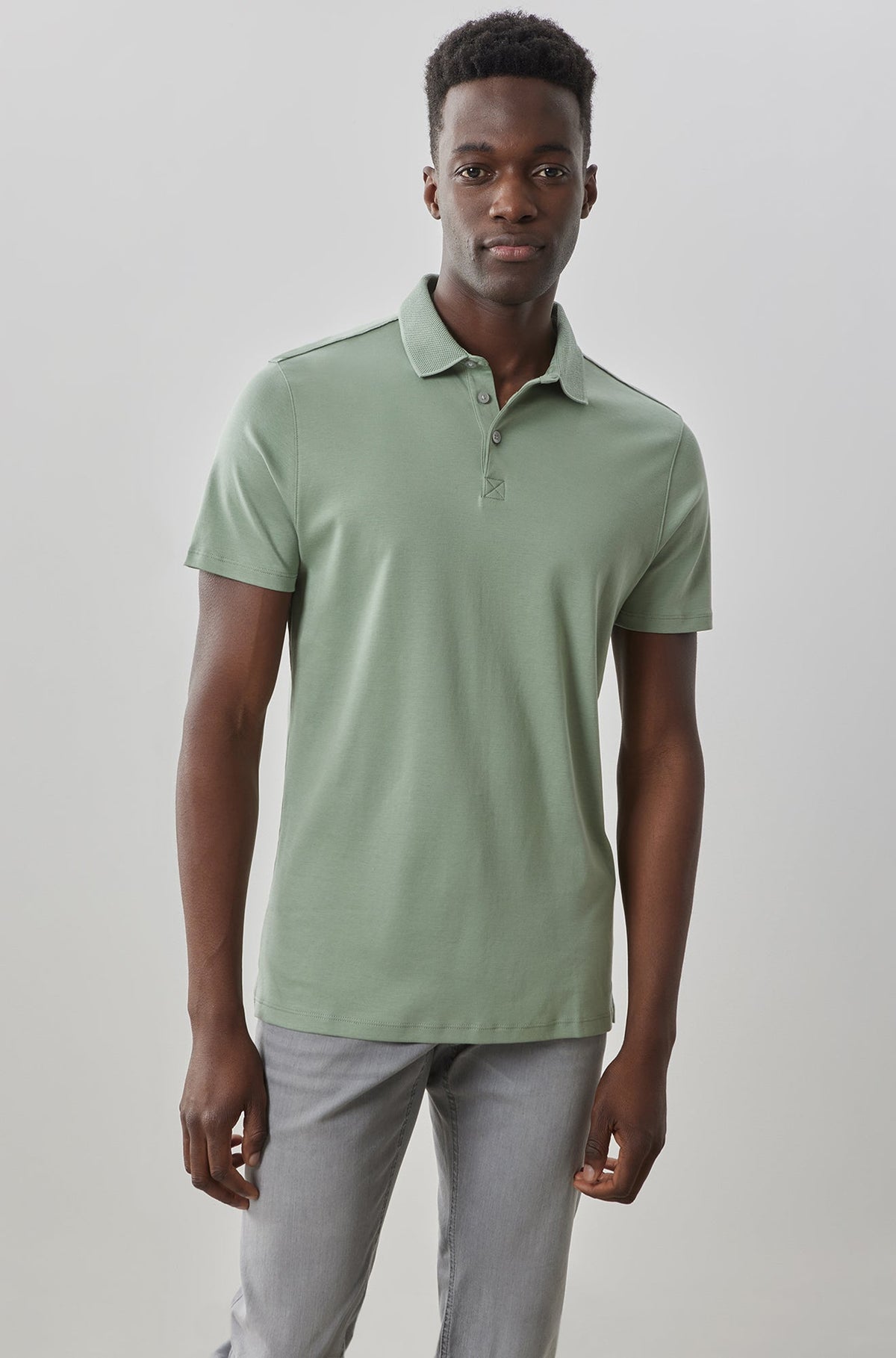 Polo honeycomb pour homme par Robert Barakett | Georgia RB11016 Vigne Poussiéreuse | Machemise.ca, vêtements mode pour hommes